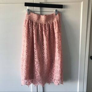 💫Blush pink lace skirt